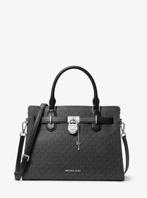 Bolso satchel Hamilton mediano con logotipo de la marca