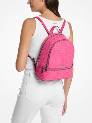 Mochila Rhea mediana con logotipo de la marca image number 0