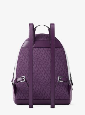 Rhea Medium Color-Block Signature Logo Backpack
