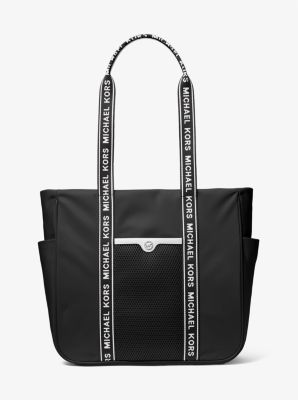 Michael Kors Jet Set Large Nylon Tote Bag In Black