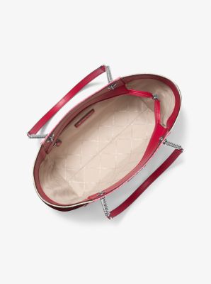 Jet Set Large Color-Block Signature Logo Shoulder Bag
