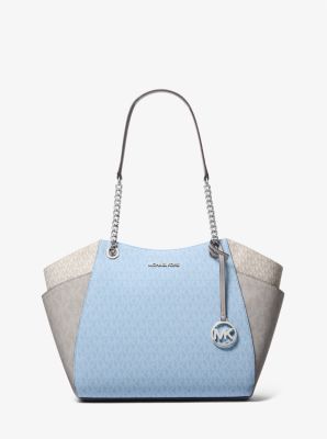 Jet Set Large Color-Block Signature Logo Shoulder Bag image number 0