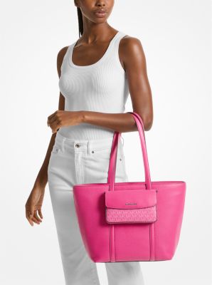 Grand sac fourre-tout Jet Set 2-en-1 en cuir grainé image number 2