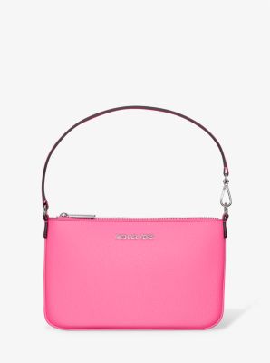 Petite pochette-bracelet Jet Set convertible en cuir grainé in PITAYA | Michael Kors