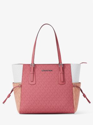 Voyager Large Color-Block Signature Logo Tote Bag
