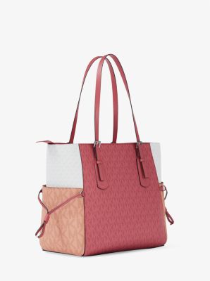 Voyager Large Color-Block Signature Logo Tote Bag