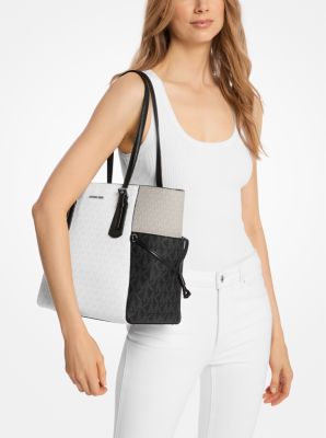 Voyager Large Color-Block Signature Logo Tote Bag image number 2