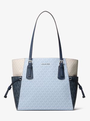 Bolso tote Voyager grande de bloques de color con logotipo de la marca