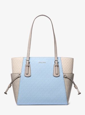 Voyager Large Color-Block Signature Logo Tote Bag | Michael