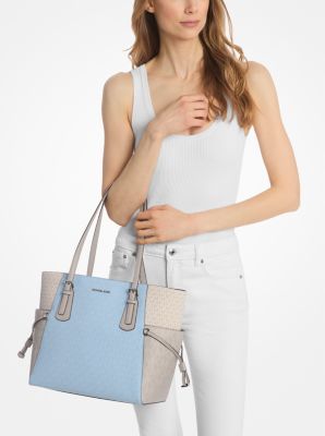 Voyager Large Color-Block Signature Logo Tote Bag | Michael