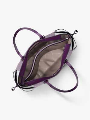 Voyager Large Color-Block Signature Logo Tote Bag