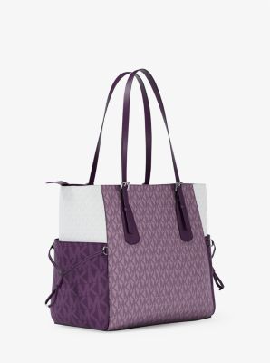 Voyager Large Color-Block Signature Logo Tote Bag