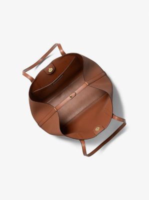 Avalon Medium Pebbled Leather Tote Bag in LUGGAGE | Michael Kors