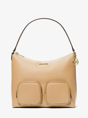 Merritt Large Pebbled Leather Cargo Shoulder Bag