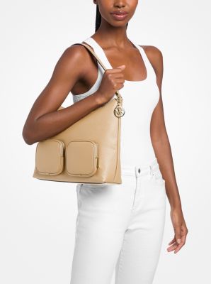 Merritt Large Pebbled Leather Cargo Shoulder Bag