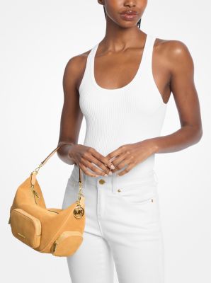 Sac &agrave; &eacute;paule convertible Merritt de taille moyenne en su&egrave;de