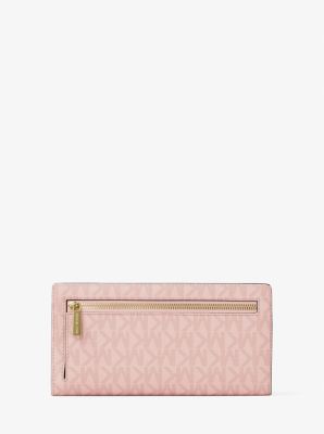 Carson Large Signature Logo Wallet in POWDER BLUSH | Michael Kors