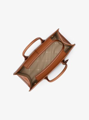 Mirella Medium Pebbled Leather Satchel in LUGGAGE | Michael Kors