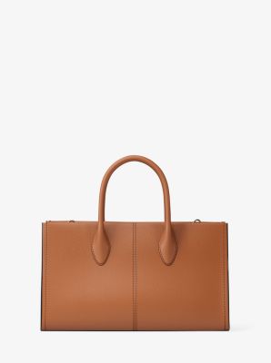 Mirella Medium Pebbled Leather Satchel in LUGGAGE | Michael Kors