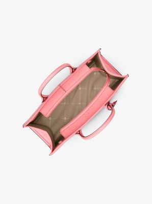 Mirella Medium Logo Debossed Satchel in CARNATION | Michael Kors