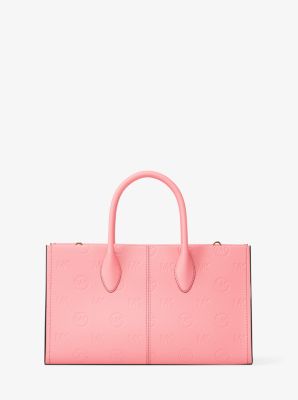 Mirella Medium Logo Debossed Satchel in CARNATION | Michael Kors
