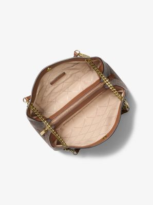 Christina Medium Signature Logo Messenger Bag