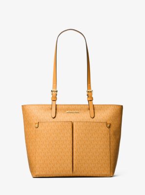 Jet Set Medium Signature Logo Pocket Tote Bag