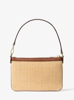 Jet Set Travel Small Woven Wristlet in LUGGAGE | Michael Kors