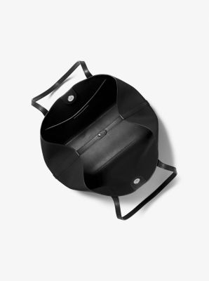 Avalon Medium Pebbled Leather Tote Bag in BLACK | Michael Kors