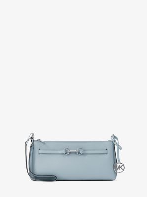 Carson Small Pebbled Leather Convertible Crossbody Bag in PALE OCEAN | Michael Kors