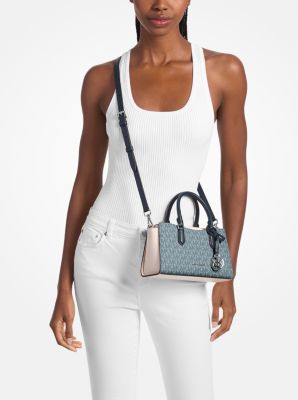 Arden Small Color-Block Signature Logo Messenger Bag