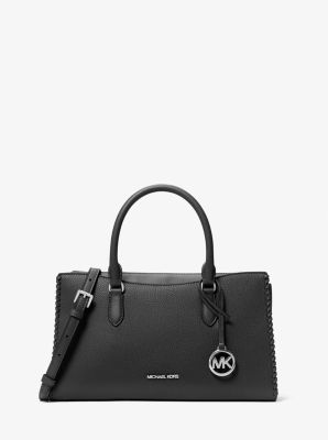 Arden Medium Top-Zip Satchel in BLACK | Michael Kors