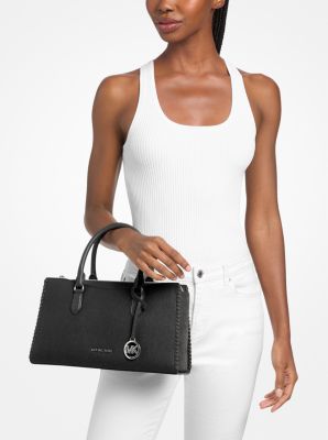 Arden Medium Top-Zip Satchel in BLACK | Michael Kors