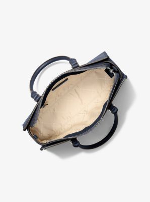 Arden Medium Top-Zip Satchel in NAVY | Michael Kors