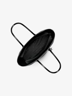 Arden Large Pebbled Leather Tote Bag in BLACK | Michael Kors