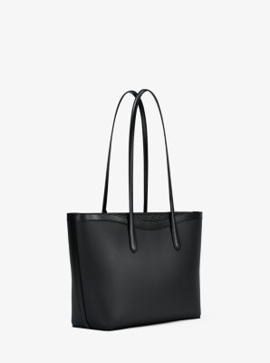 Arden Large Pebbled Leather Tote Bag in BLACK | Michael Kors