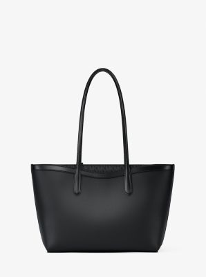 Arden Large Pebbled Leather Tote Bag in BLACK | Michael Kors