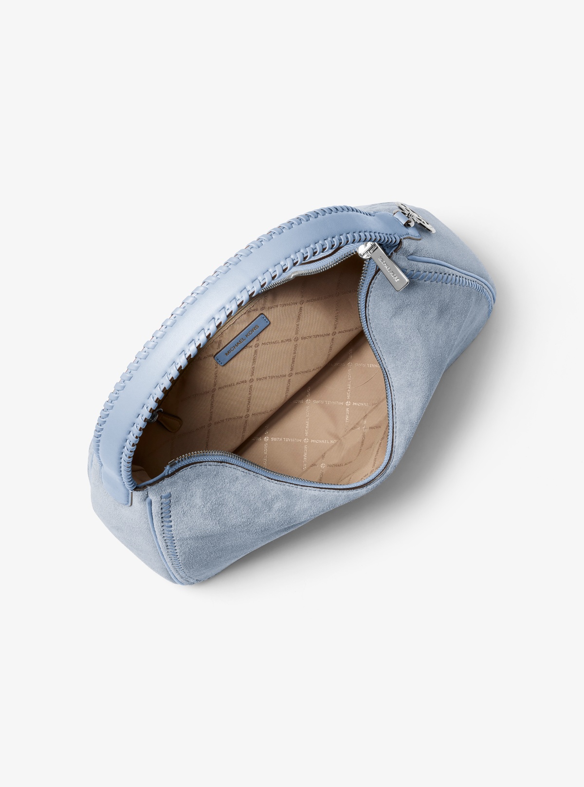 Nayla Medium Suede Hobo Shoulder Bag 多视角