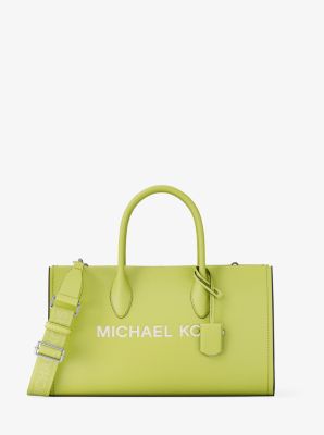 Bolso satchel Mirella mediano de piel granulada