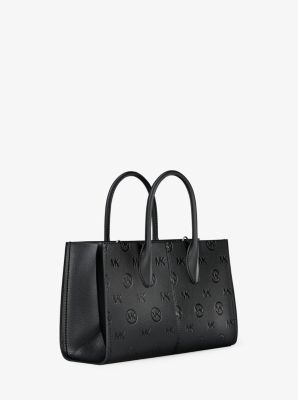 Sacoche Mirella de taille moyenne &agrave; logo grav&eacute; in NOIR | Michael Kors