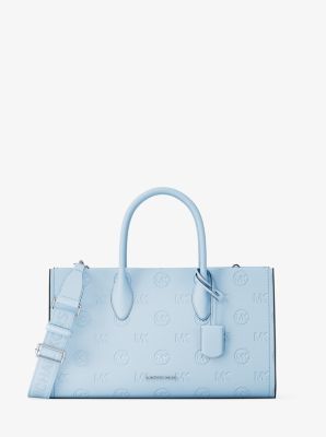 Mirella Medium Logo Debossed Satchel in PALE OCEAN | Michael Kors