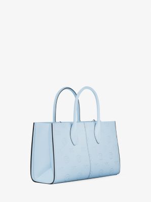 Mirella Medium Logo Debossed Satchel in PALE OCEAN | Michael Kors