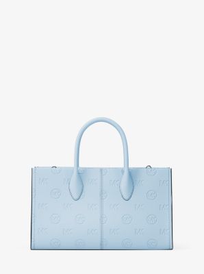Mirella Medium Logo Debossed Satchel in PALE OCEAN | Michael Kors