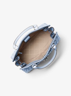 Hamilton Medium Matelass&eacute; Satchel in PALE OCEAN | Michael Kors