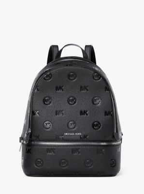 Sac &agrave; dos Rhea de taille moyenne &agrave; logo grav&eacute; in NOIR | Michael Kors