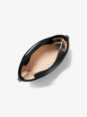 Tatum Small Striped Woven Crossbody Bag in BLACK | Michael Kors