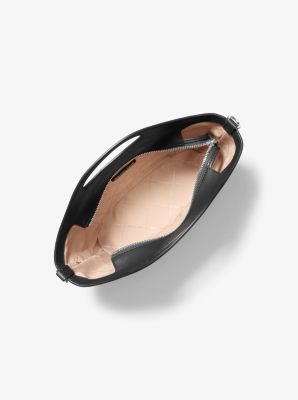 Tatum Medium Woven Convertible Crossbody Bag in BLACK | Michael Kors