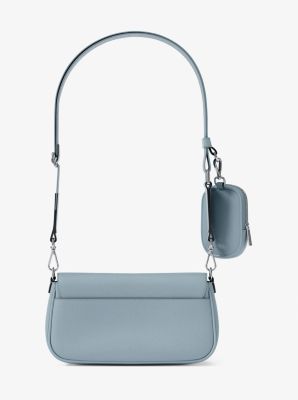 Jet Set Travel Small Pebbled Leather Crossbody Bag With Pouch in PALE OCEAN | Michael Kors