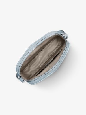 Jet Set Travel Large Logo Debossed Camera Crossbody Bag in PALE OCEAN | Michael Kors