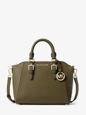 ciara saffiano leather satchel